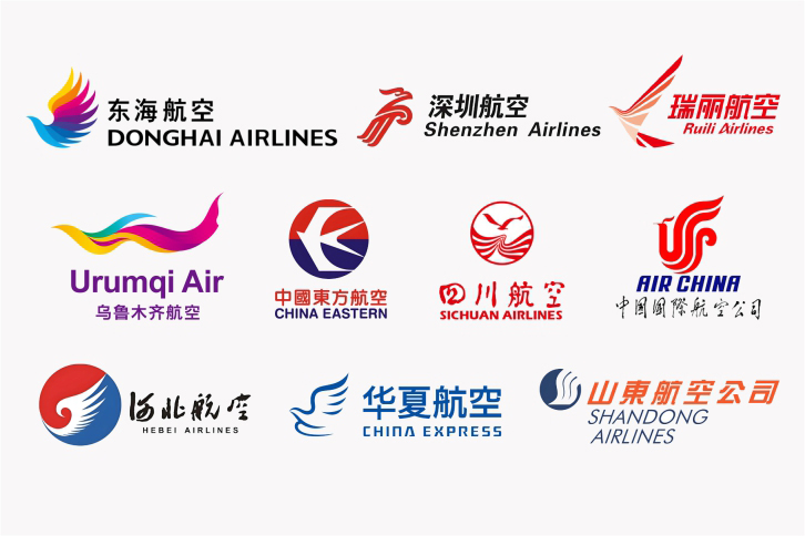 中国十大航空公司LOGO设计：飞鸟元素的品牌象征与视觉表达